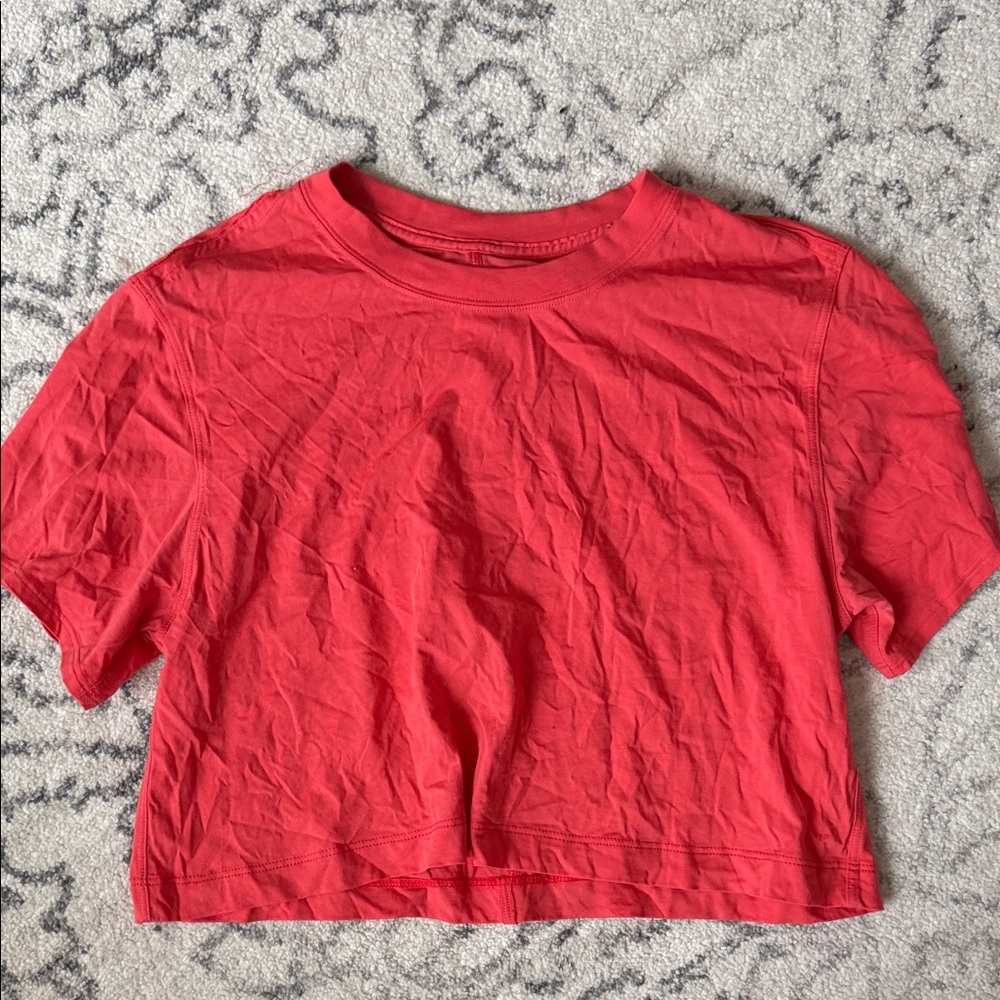 lululemon athletica Bold Red Crop Top